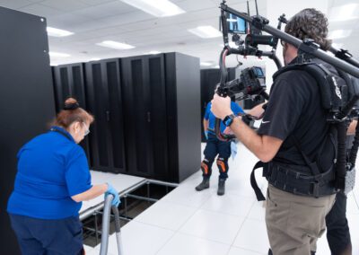 Making video of Data Center Cleaning